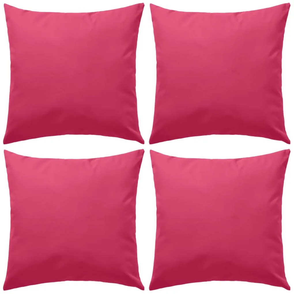 Almofadas para exterior 4 pcs 45x45 cm rosa