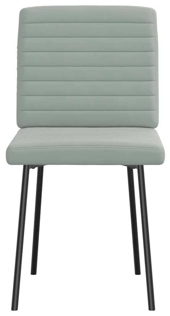 Cadeiras de jantar 2 pcs veludo cinzento-claro