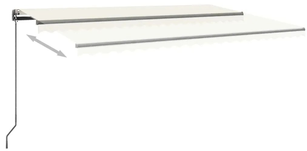Toldo automático com LED e sensor de vento 500x300 cm cor creme