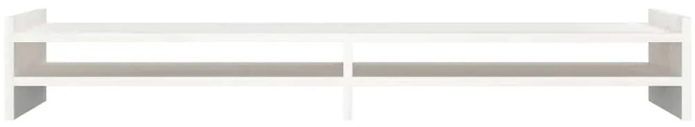 Suporte para monitor 100x27x15 cm pinho maciço branco