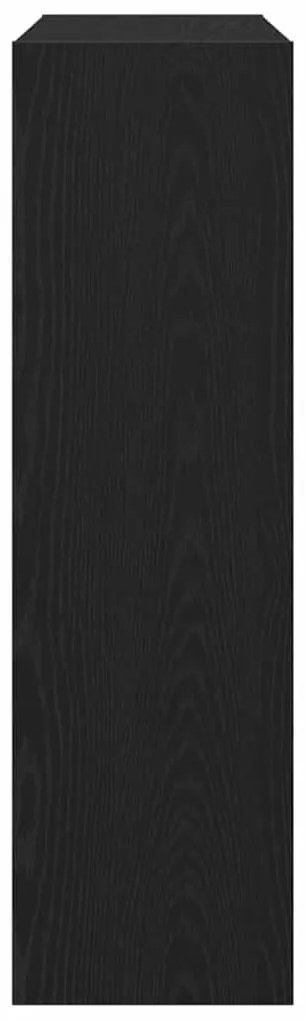 Armário de Livros/Divisor de Ambiente Carvalho Preto 100x30x103cm Made