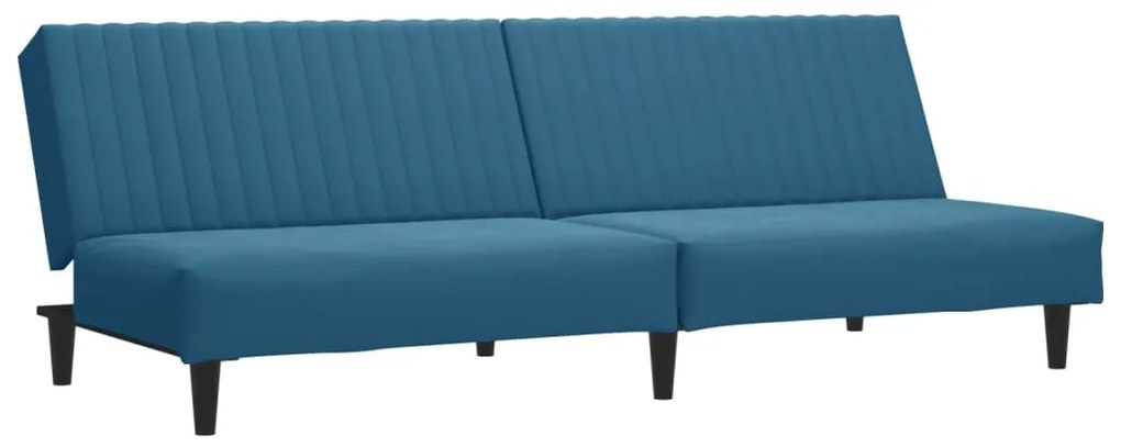 2 pcs conjunto de sofás veludo azul