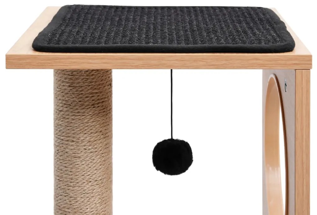 Árvore para gatos com tapete arranhador sisal 60 cm