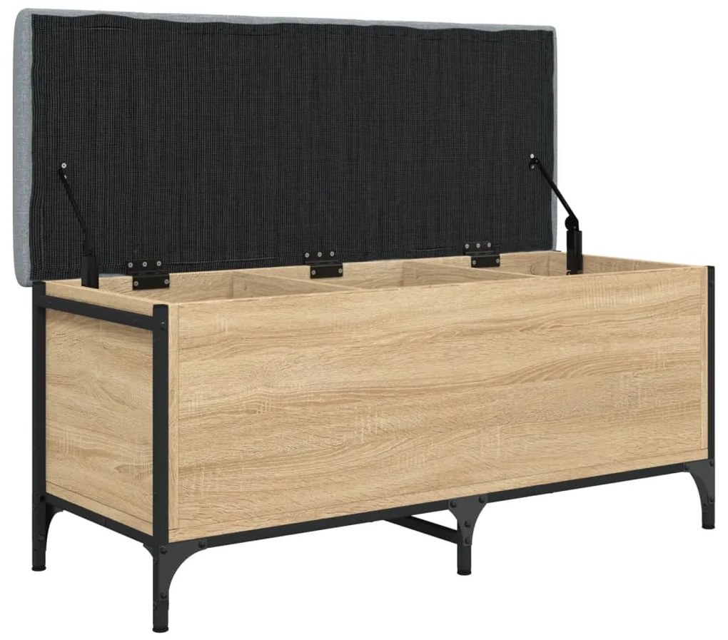 Banco arrumação 102x42x45 cm derivados madeira carvalho sonoma