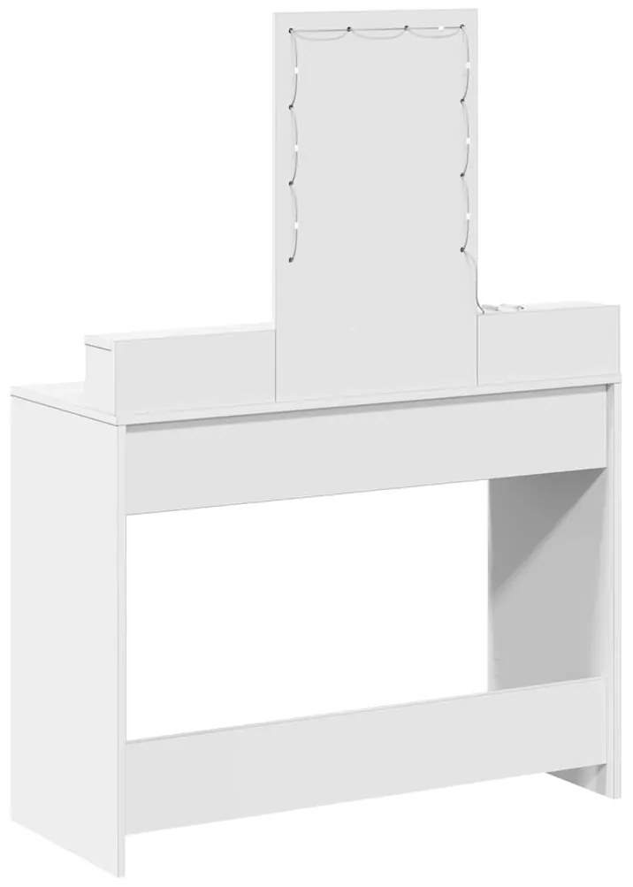 Mesa de Maquiagem com Luzes LED Branca 100x41x140 cm
