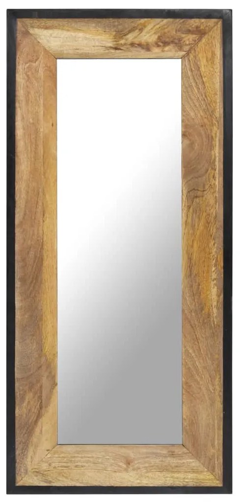 vidaXL Espelho 110x50 cm madeira de mangueira maciça