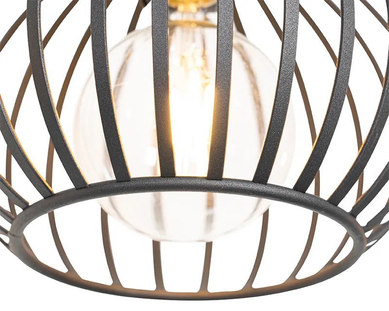 Candeeiro suspenso inteligente preto 4 luzes incluindo 4 Wifi G95 - Saffira