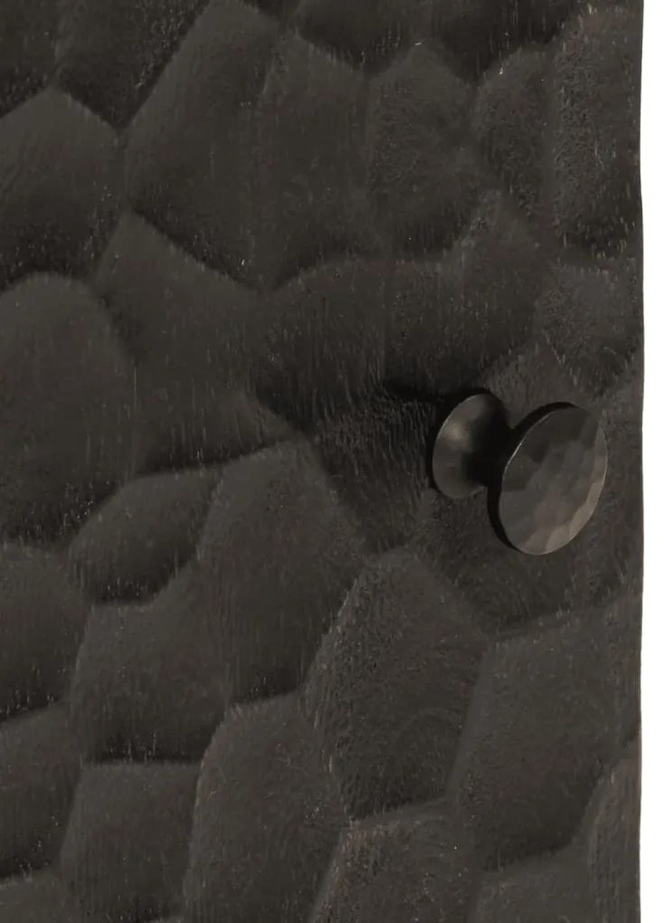 Armário de casa de banho 38x33x58 cm mangueira maciça preto