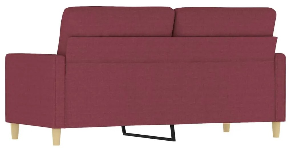 Sofá de 2 lugares tecido 140 cm vermelho tinto