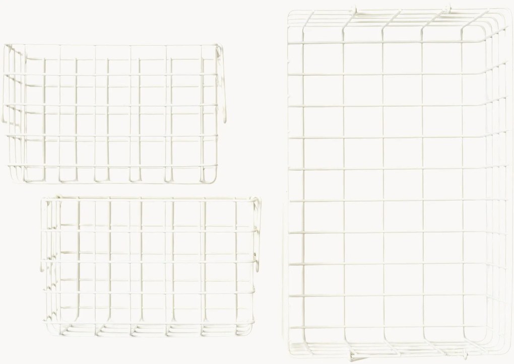 Cestos em metal Mustard Made, conjunto de 3