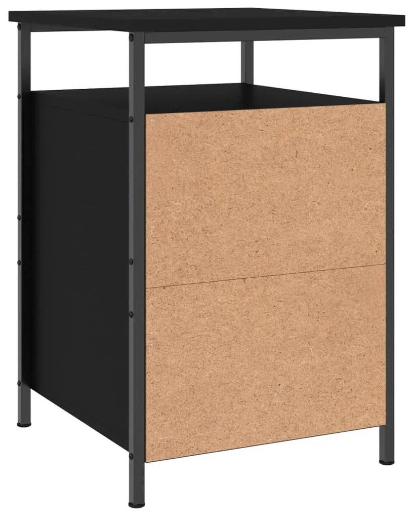 Mesas de cabeceira 2 pcs 40x42x60 cm derivados de madeira preto