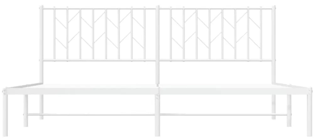 Estrutura de cama com cabeceira 180x200 cm metal branco