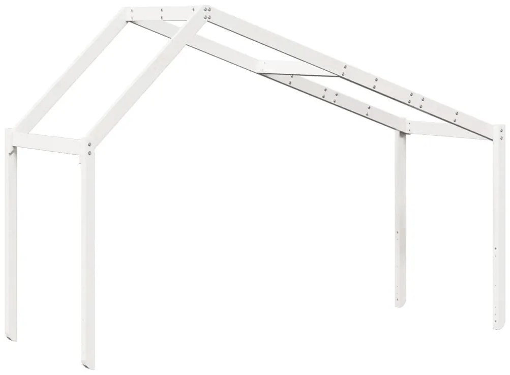 Telhado de cama infantil 203x95,5x142 cm pinho maciço branco