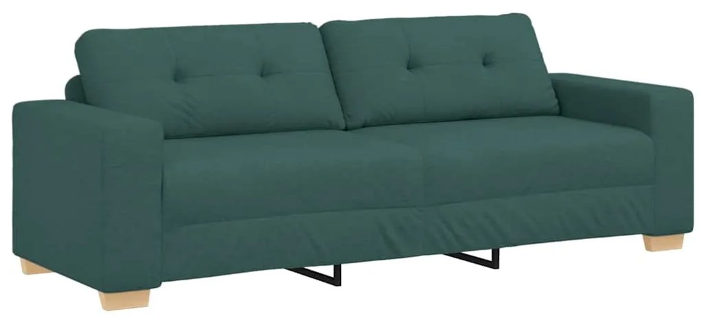 Sofá de 3 lugares vidaXL Verde Escuro 180 cm em Tecido