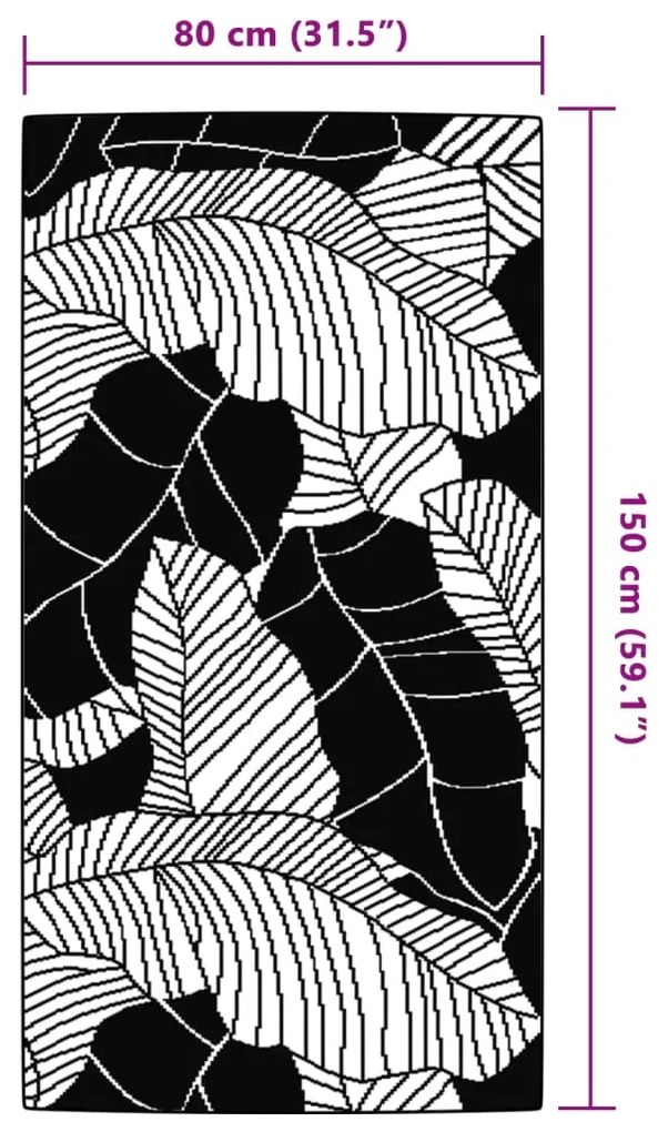 Tapete de exterior 80x150 cm ARAKIL PP verde