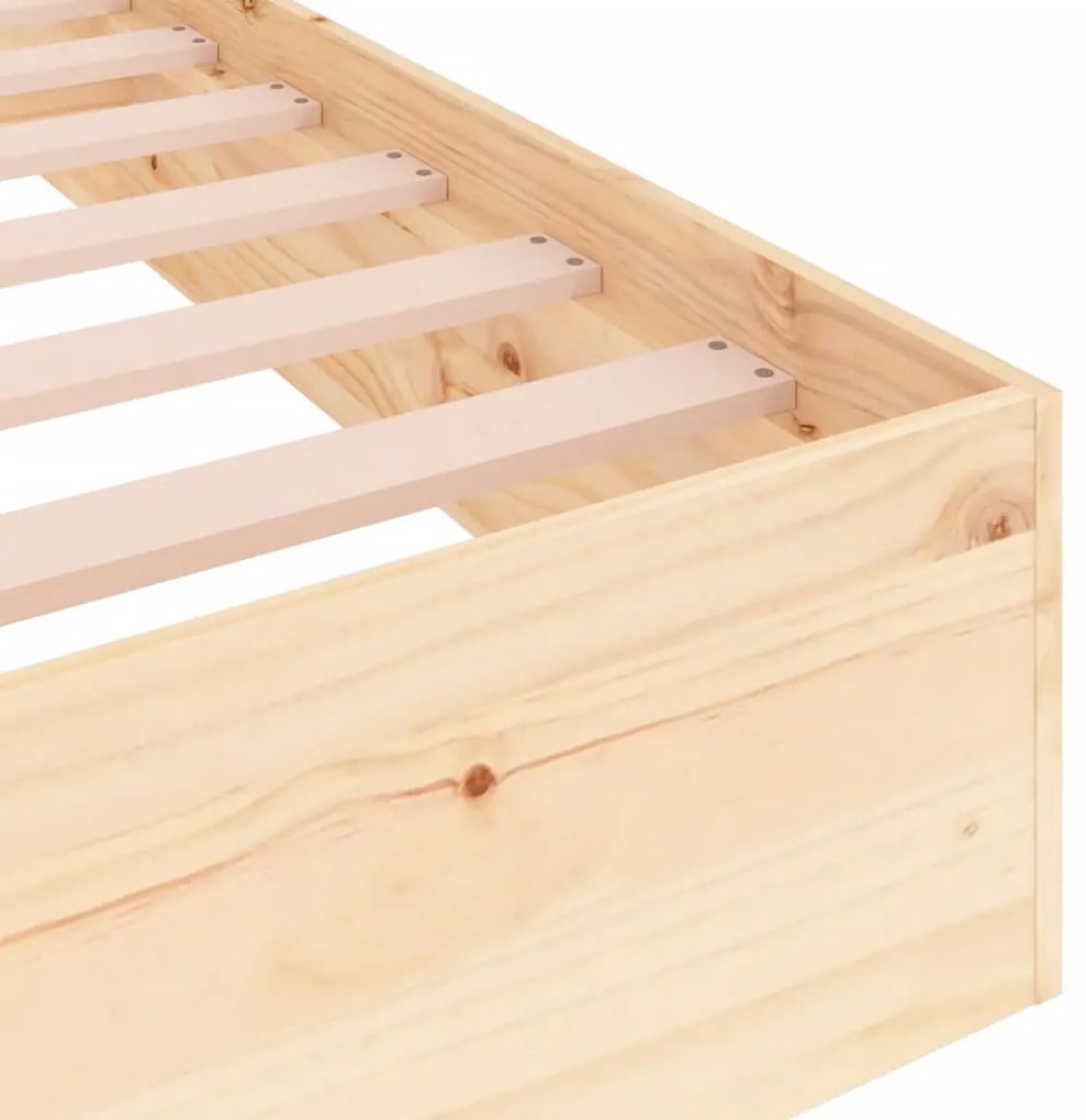 Estrutura de cama solteiro 90x190 cm madeira maciça