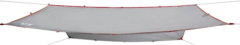 Lona de campismo 300x294 cm impermeável cinzento e laranja