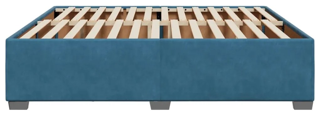 Estrutura de cama 180x200 cm veludo azul