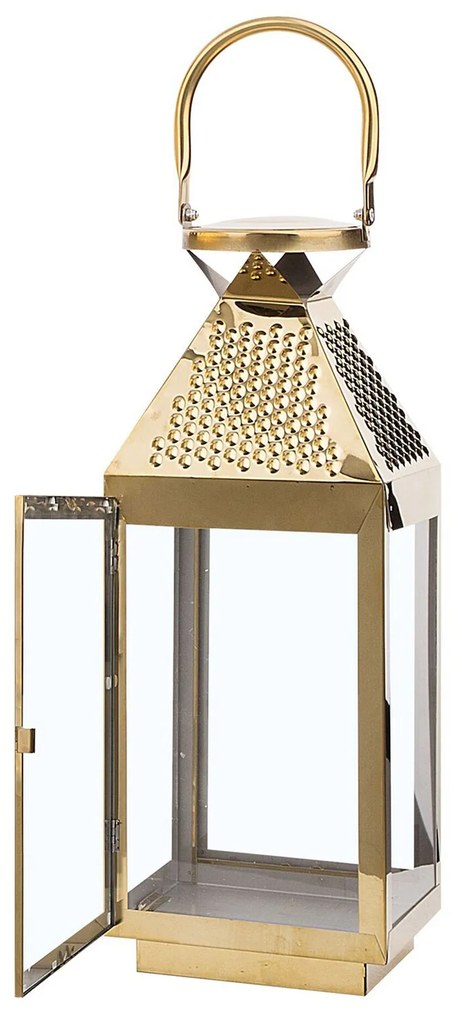 Lanterna decorativa dourada 40 cm BALI Beliani