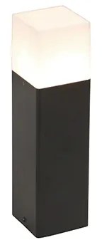 Candeeiro de pé para exterior preto com opal branco 30 cm - Denmark Moderno