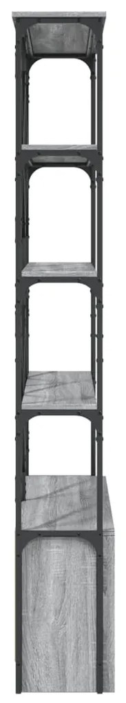 Estante 100x26x180 cm derivados de madeira e metal cinza sonoma