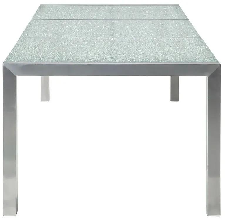 Conjunto de mesa com tampo triplo vidro temperado 180 x 90 cm e 6 rattan sintético GROSSETO Beliani