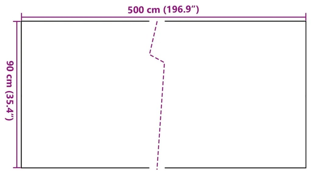 Tela de varanda 500x90 cm vime PE preto