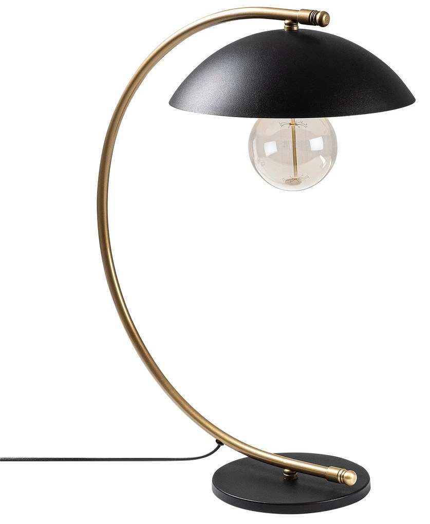 Candeeiro de Mesa Sıvani – Preto e Dourado – 26 x 43 cm