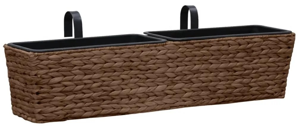 Floreiras de pendurar 2 pcs jacinto de água castanho