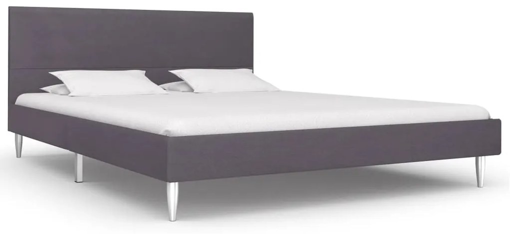 vidaXL Estrutura de cama 160x200 cm tecido cinzento