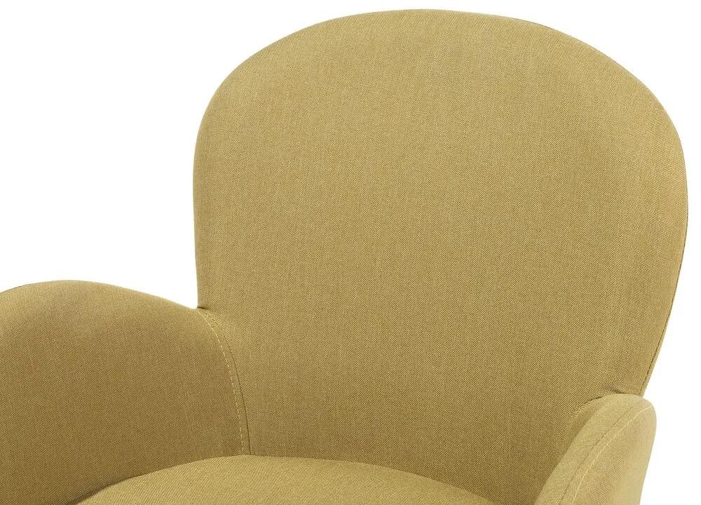 Conjunto de 2 cadeiras estofadas em amarelo mostarda BROOKVILLE Beliani