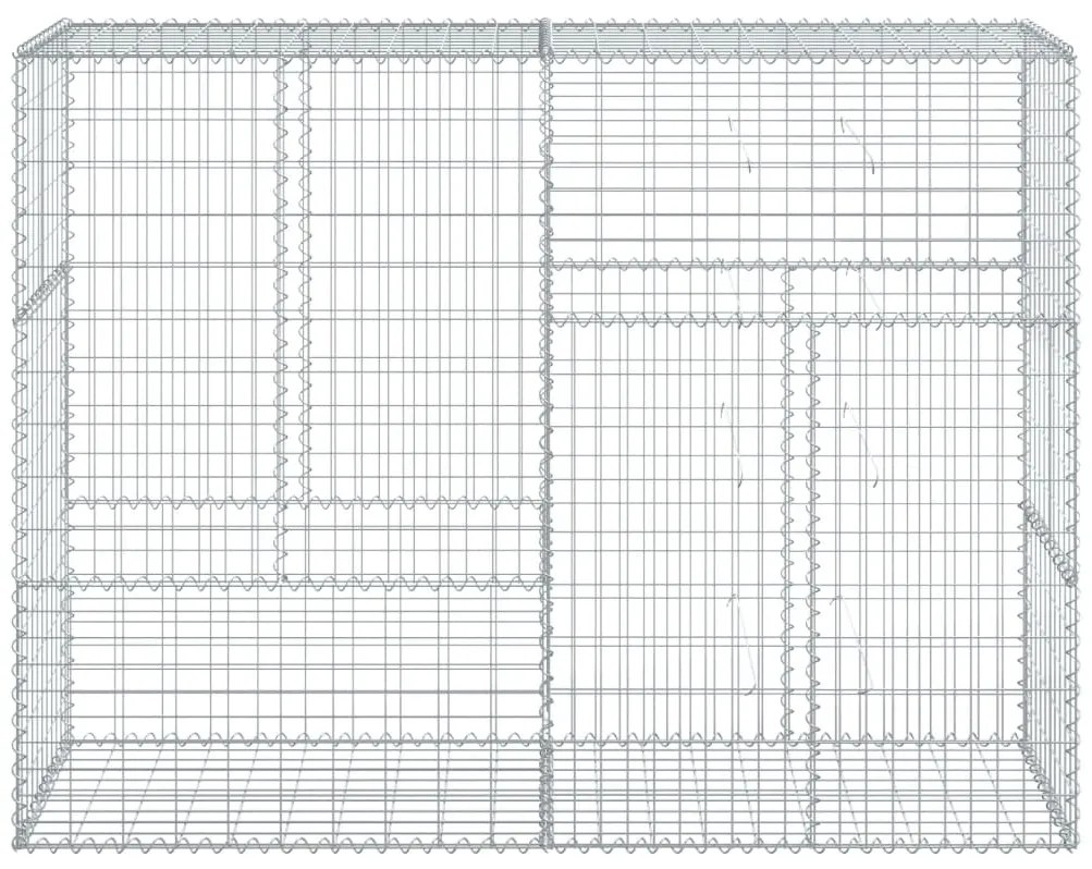 Cesto gabião com cobertura 200x50x150 cm ferro galvanizado