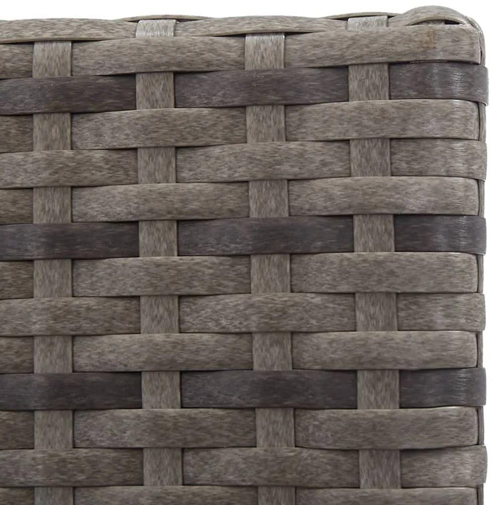 13 pcs conjunto jantar exterior c/ almofadões vime PE antracite
