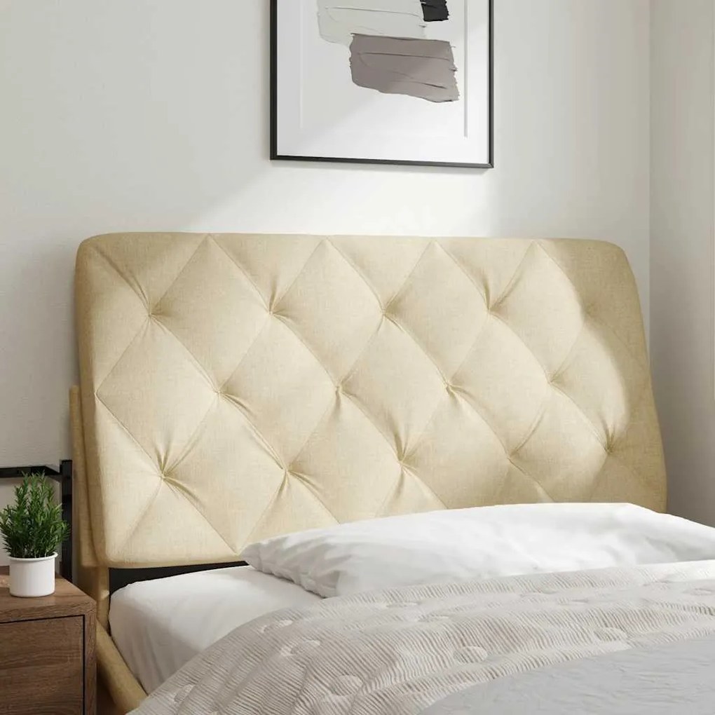 Almofadão de cabeceira 100 cm tecido creme