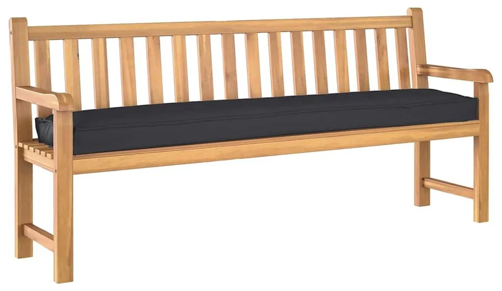 Cushion de Palete para Banco Preto 200x40x8 cm Tecido Oxford