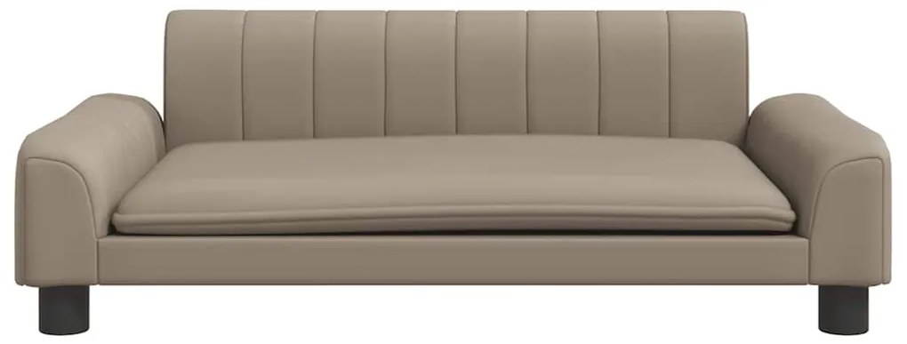 Cama para cães 90x53x30 cm couro artificial cappuccino