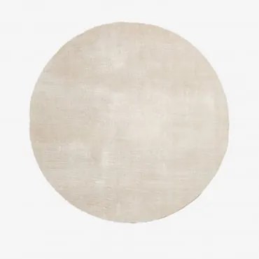 Tapete Redondo Daroca Beige Creme & Ø120 Cm - Sklum