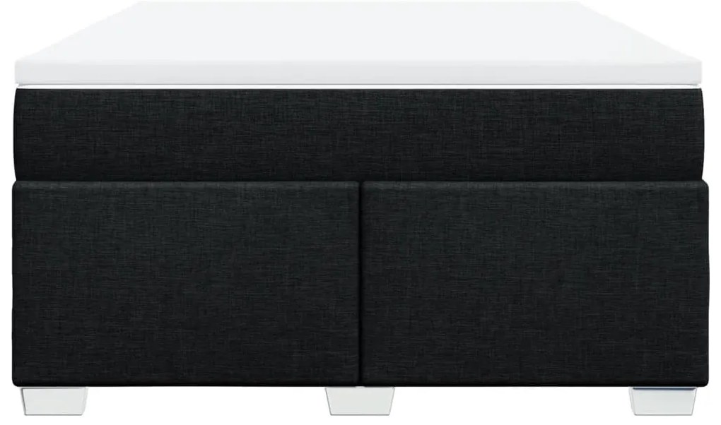 Cama com molas/colchão 140x200 cm tecido preto
