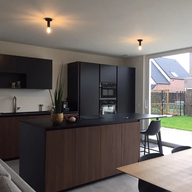 Candeeiro de teto moderno preto - Facil