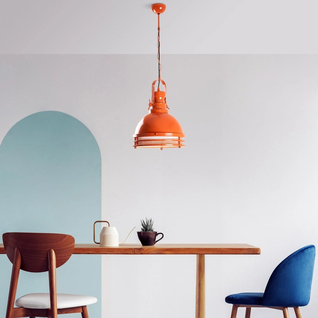 Candeeiro de Teto Saglam – Laranja – Ø30 h:40 cm