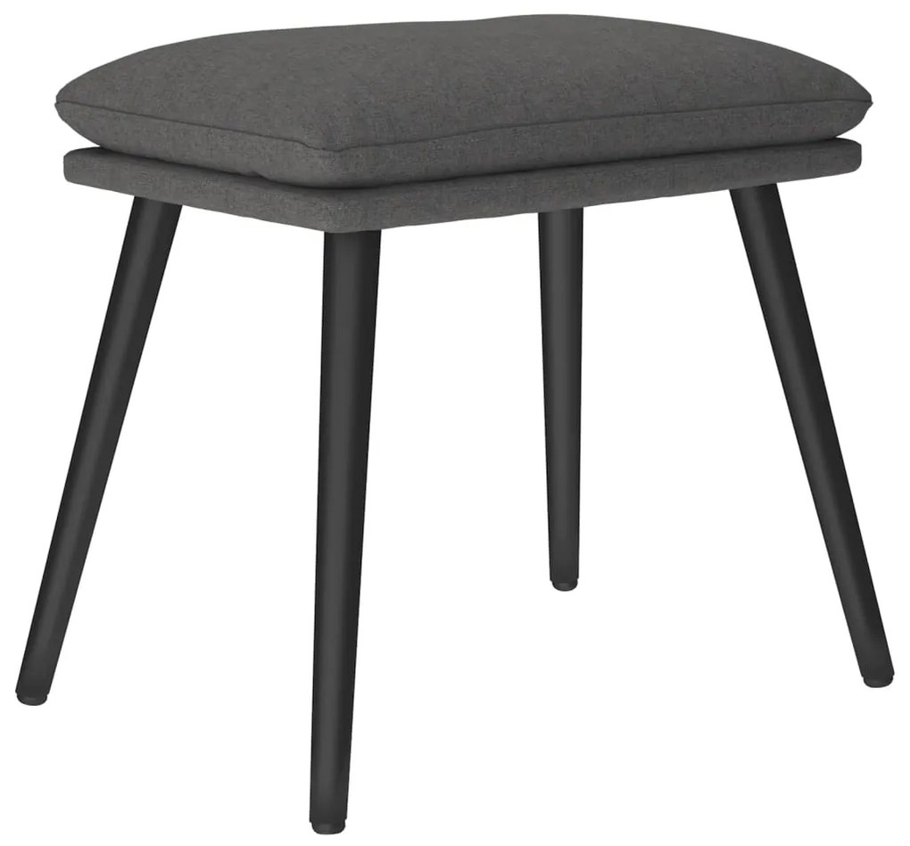 Poltrona Gale de Descanso com Apoio de Pés - Cinzento Escuro - Design