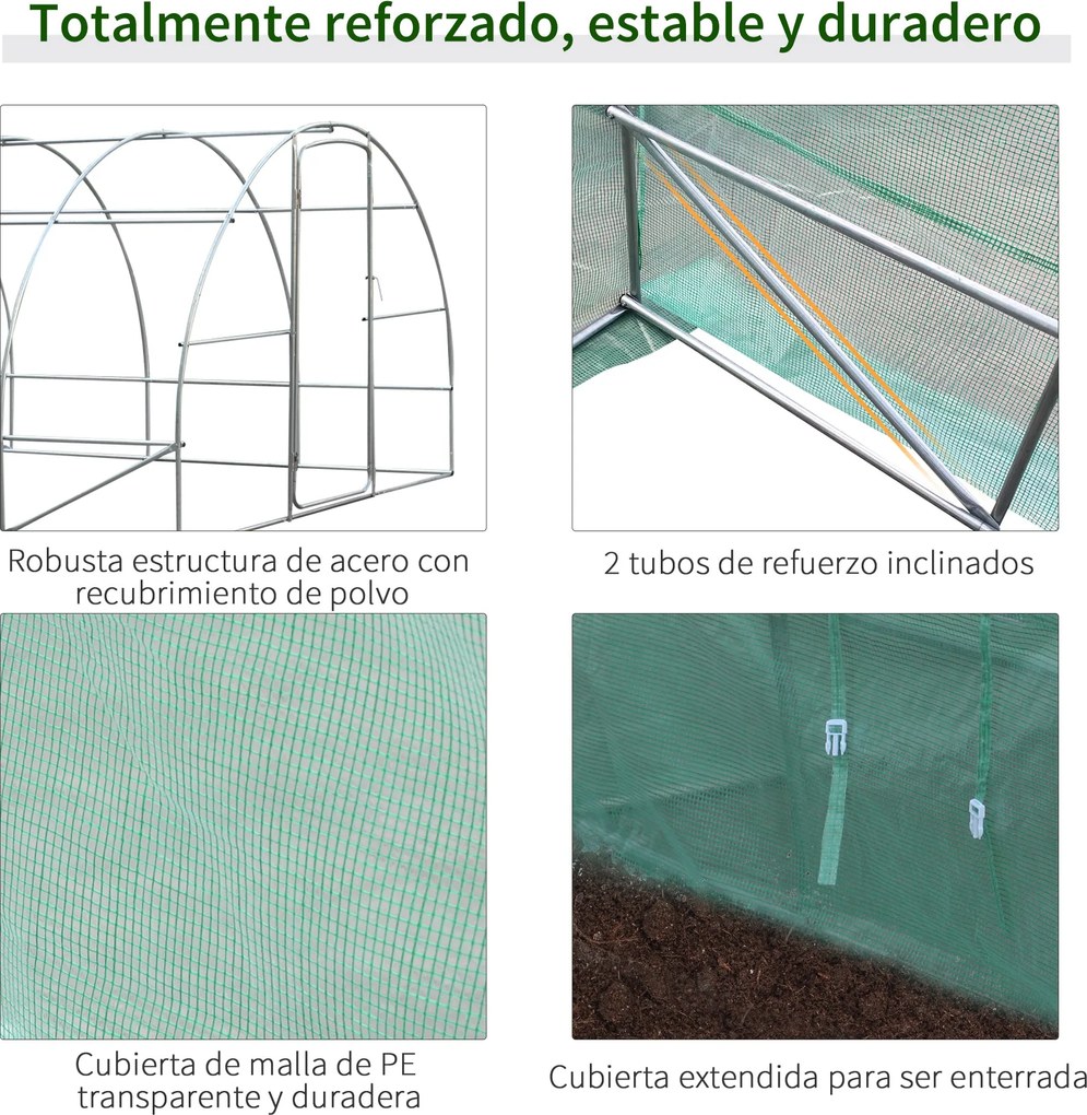 ® Estufa de Jardim e Quintal com 6 janelas para Cultivar Plantas e Ver