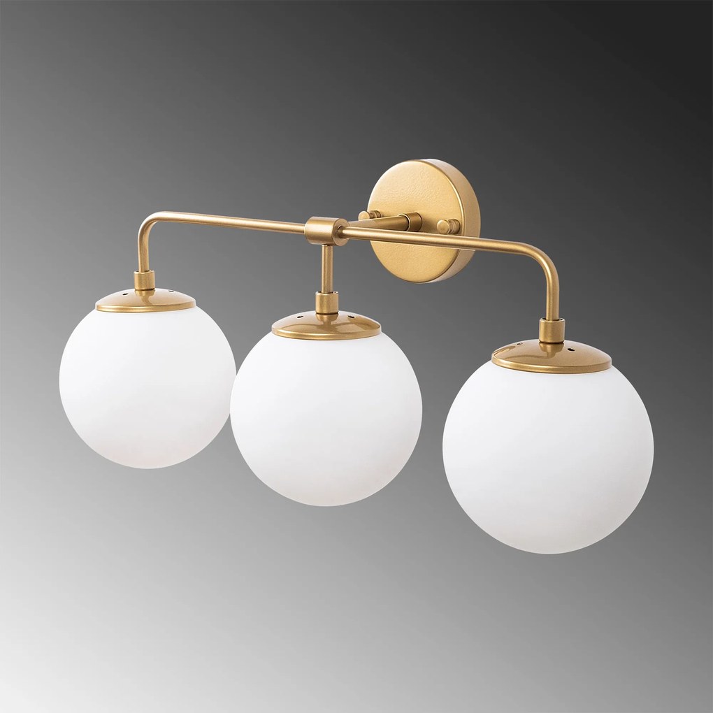 Aplique de Parede Horn – Dourado – 56 x 21 x 27 cm