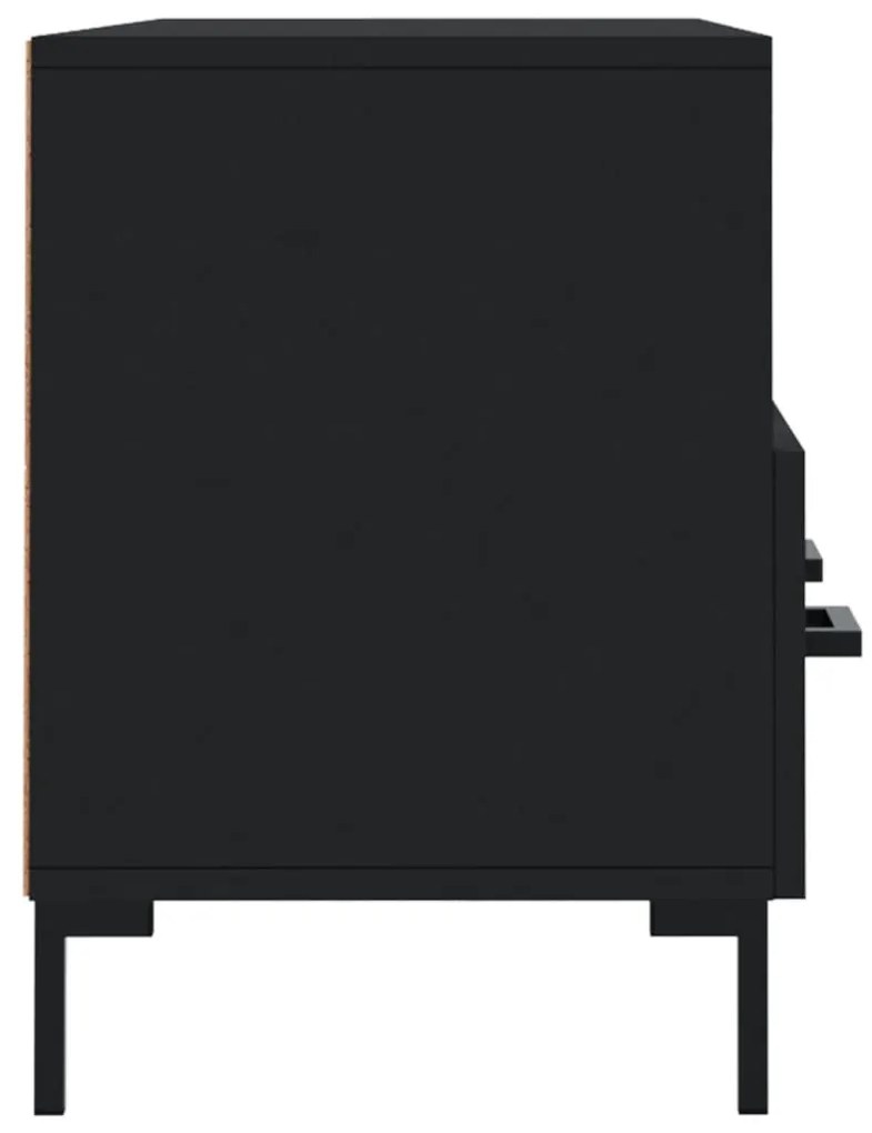 Móvel de TV 102x36x50 cm derivados de madeira preto