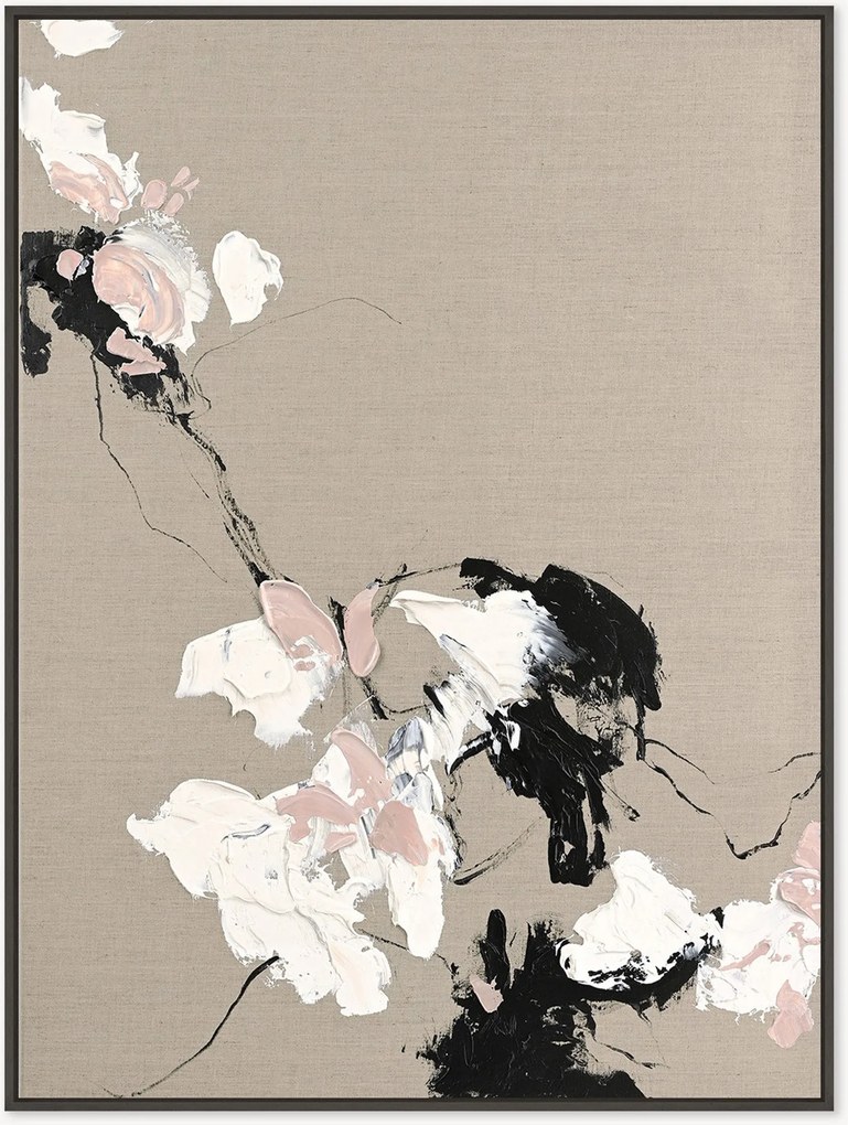 Quadro em tela pintado à mão emoldurado Gestures