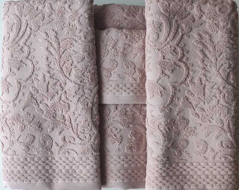 6 Toalhas de banho jacquard - 550 gr/m2 - 100% algodão