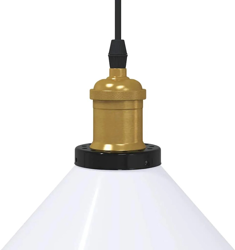 Candeeiro suspenso regulável altura E27 branco brilhante Ø22cm