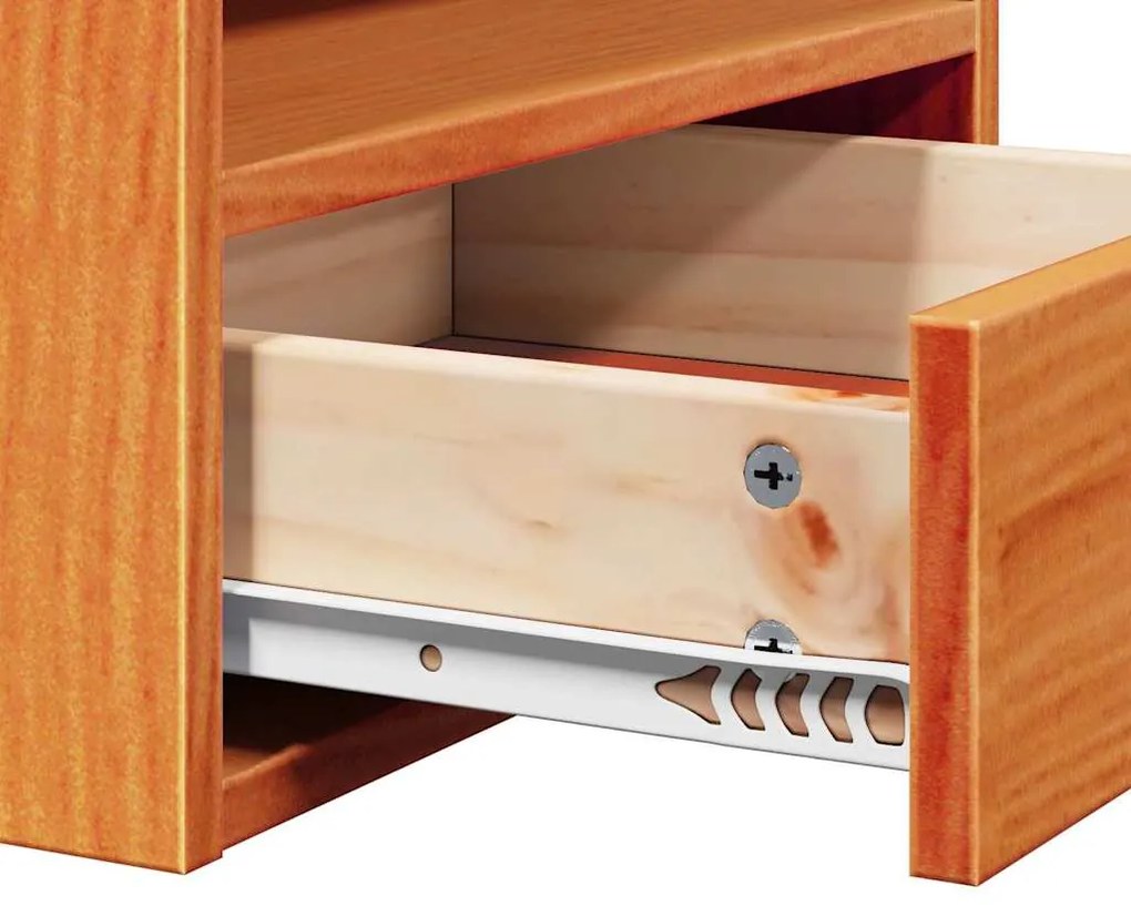 Mesa-de-cabeceira com gaveta Castanho-mel 38 x 36 x 29,5 cm