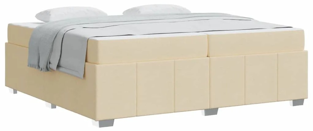 Estrutura da Cama Creme 200 x 200 cm tecido