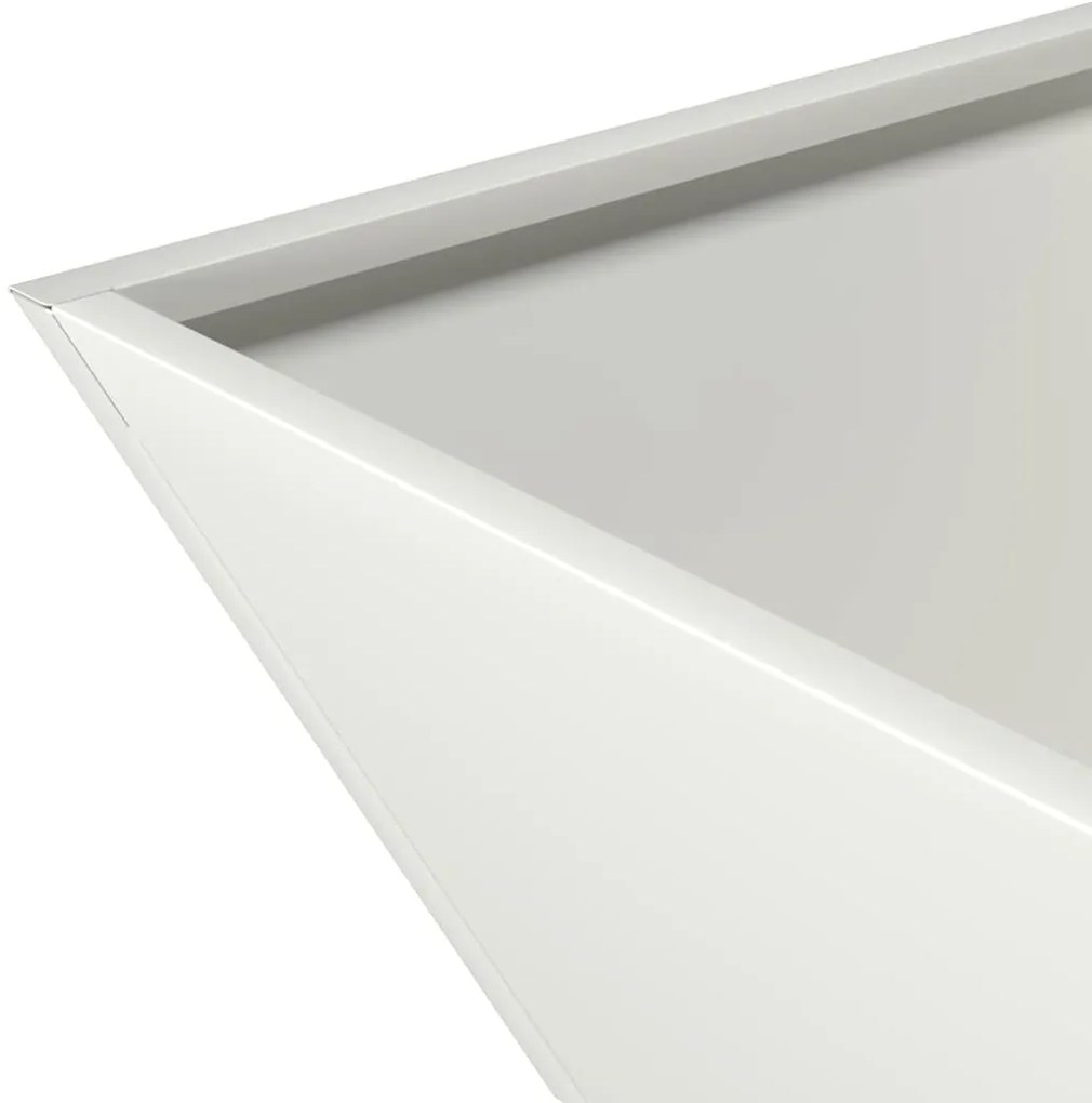 Vasos de Jardim - 5 Peças Brancas (40x40x15 cm) em Plástico
